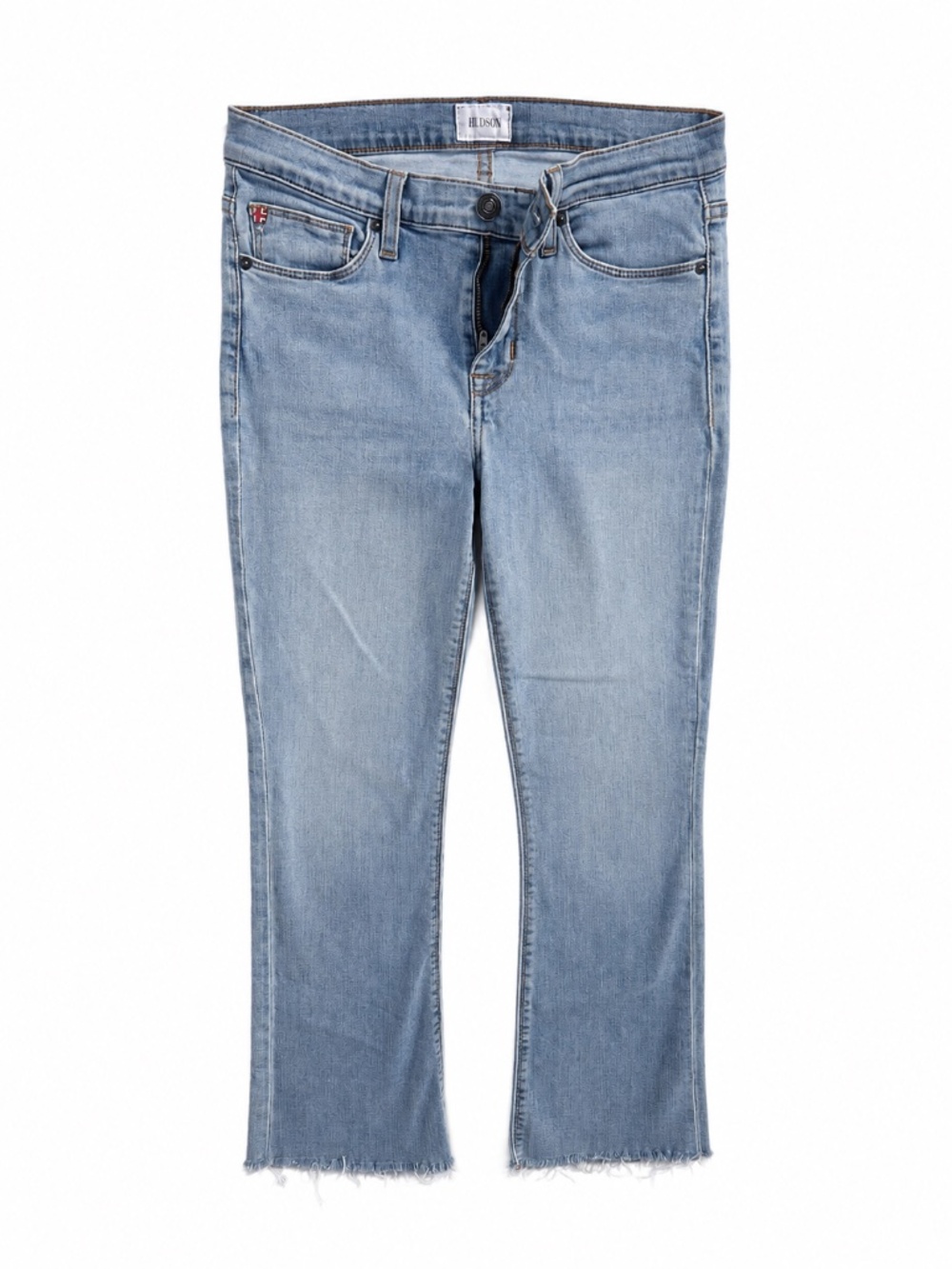 Hudson Love Bootcut Light Wash Raw Hem Jeans Size 26
